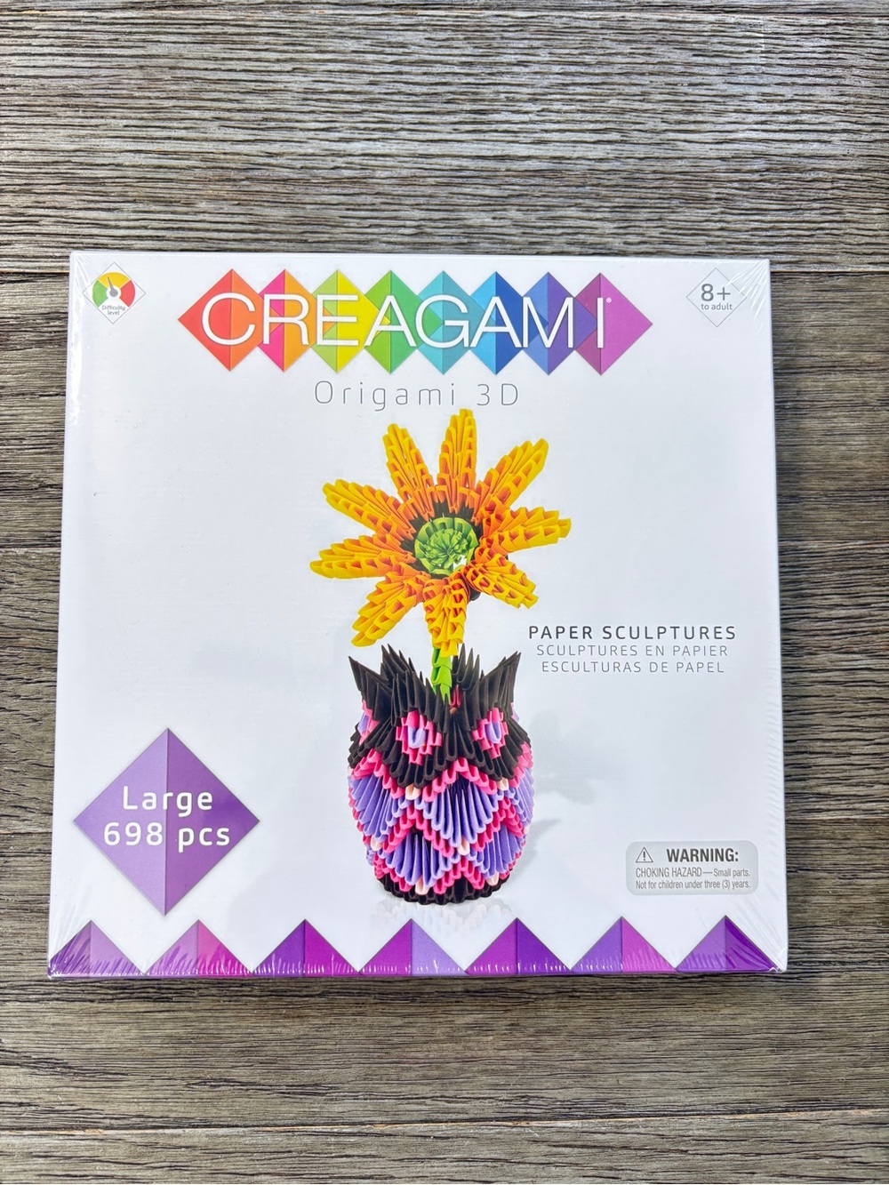Origami 3D flower in pot